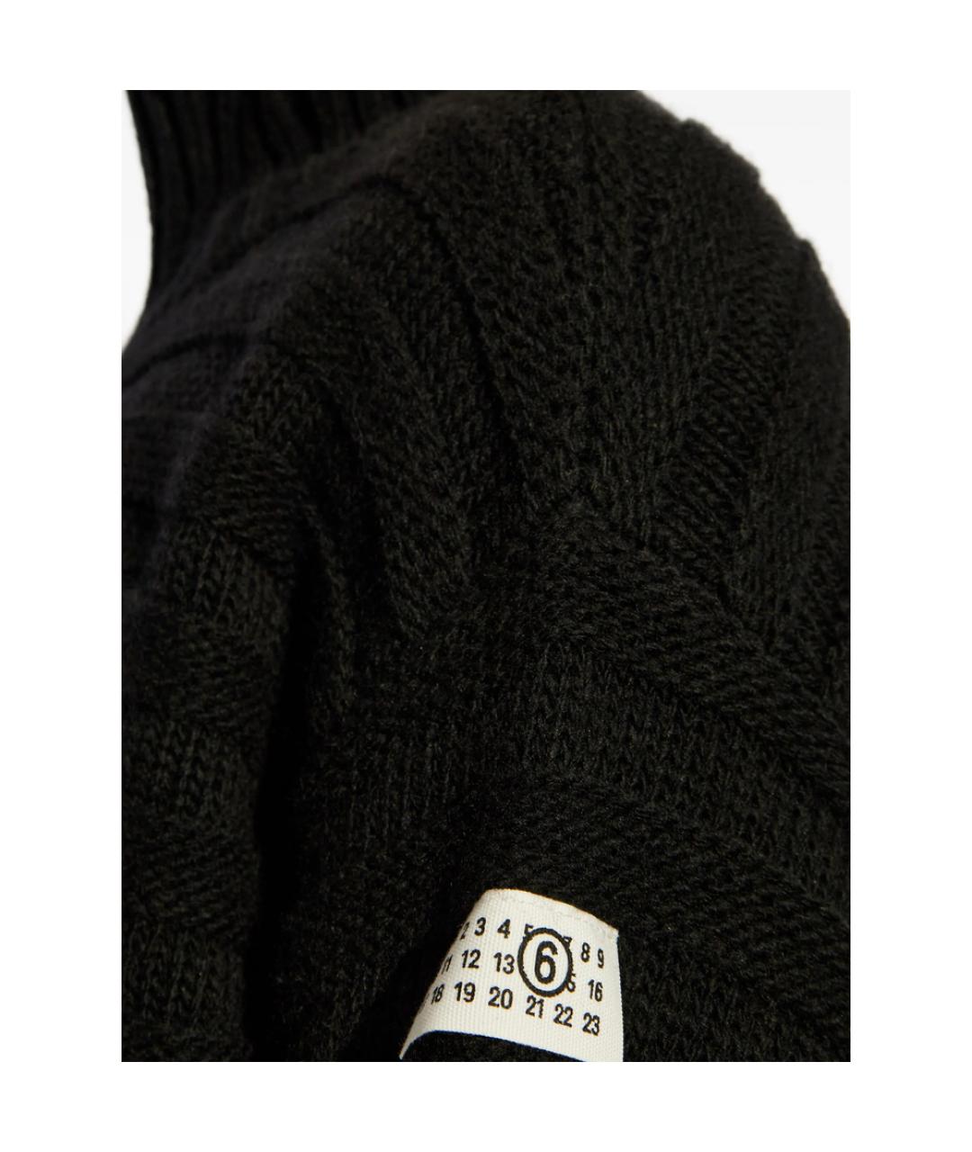 MM6 MAISON MARGIELA Черный шерстяной джемпер / свитер, фото 3