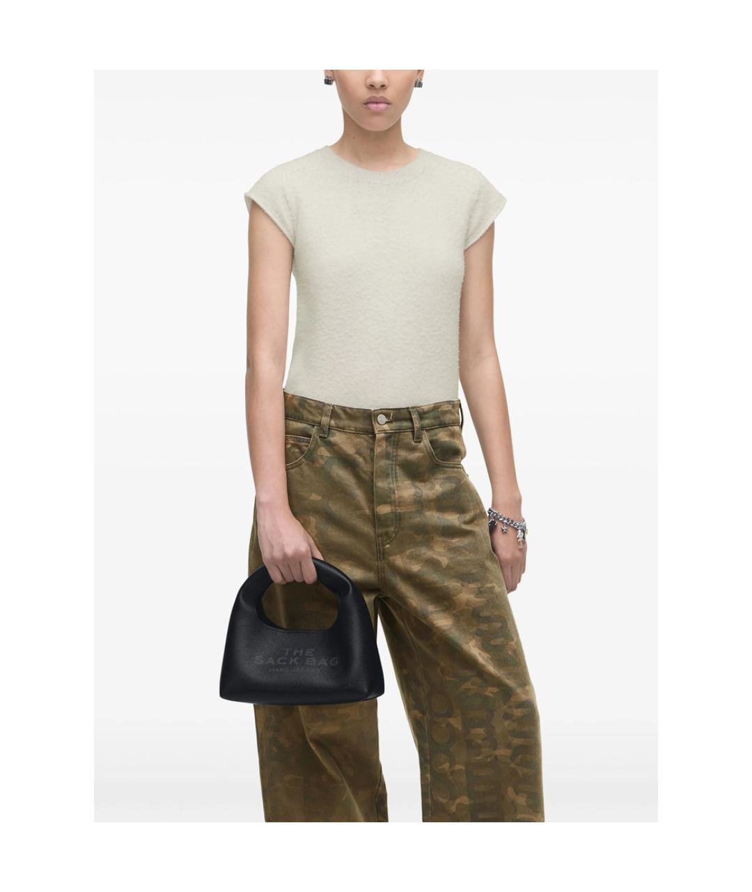 MARC JACOBS Черная кожаная сумка с короткими ручками, фото 5