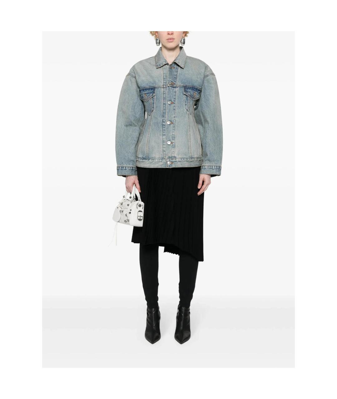BALENCIAGA Голубая хлопковая куртка, фото 3