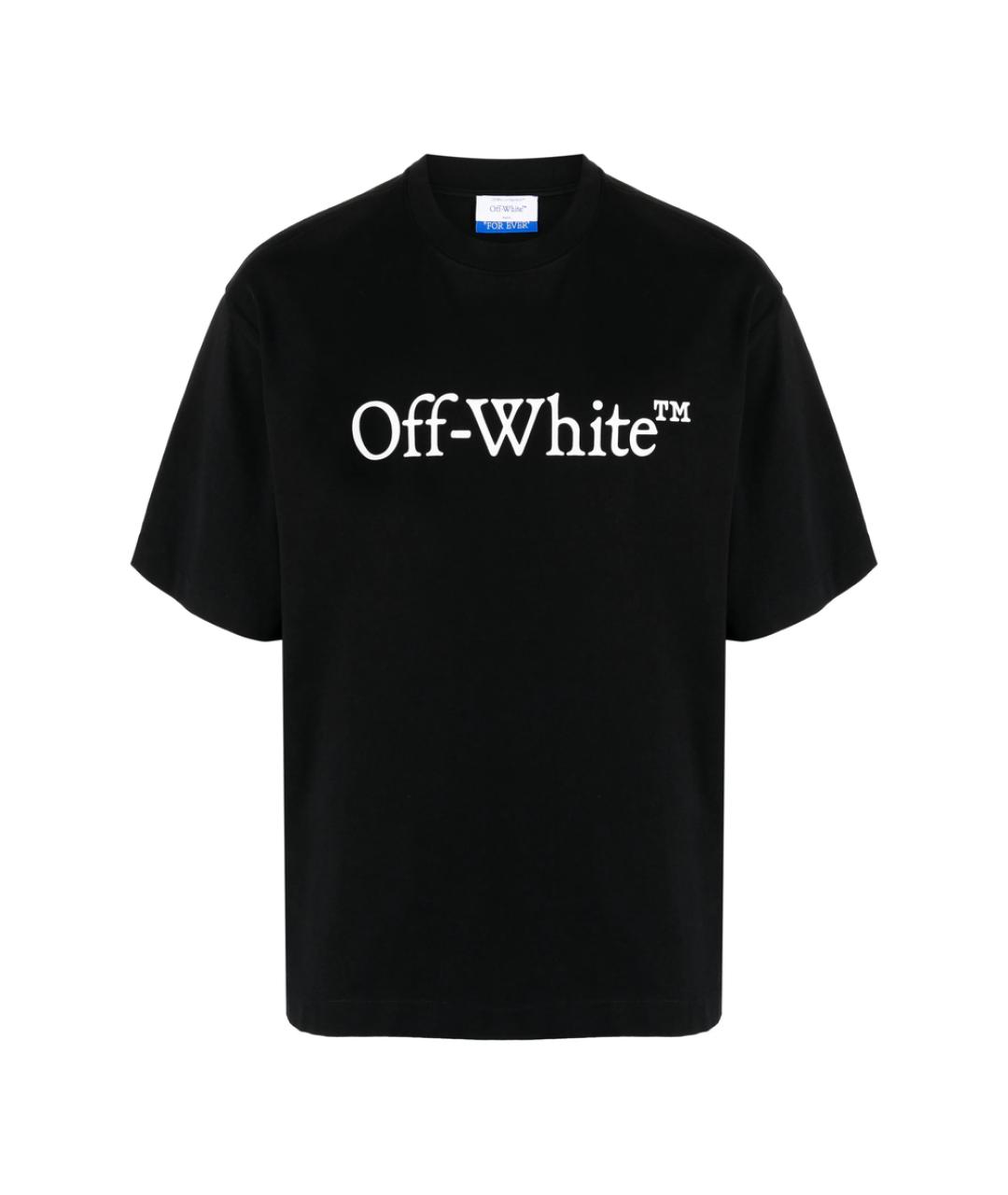 OFF-WHITE Черная хлопковая футболка, фото 1