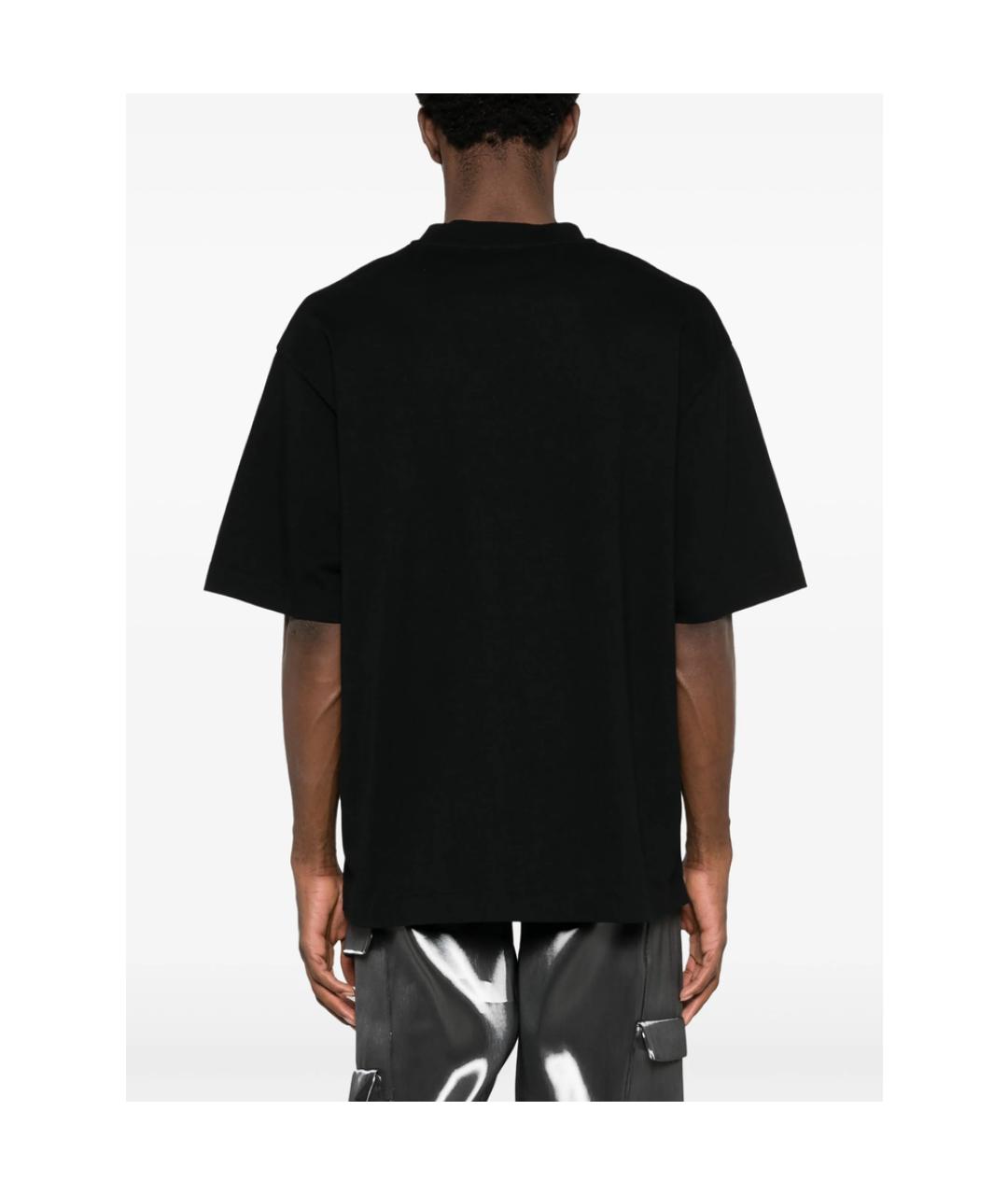 OFF-WHITE Черная хлопковая футболка, фото 4