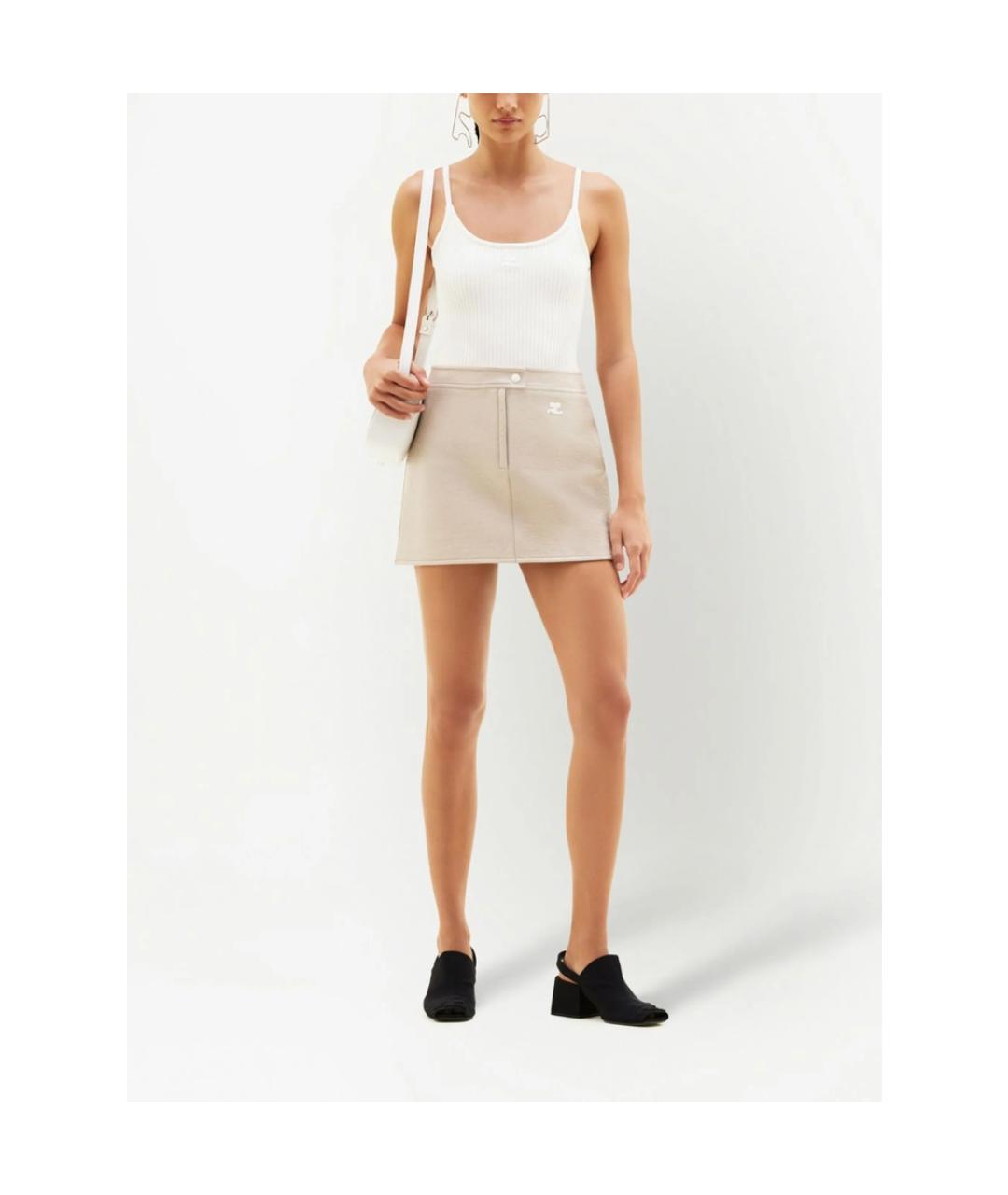 COURREGES Белая хлопковая майка, фото 4