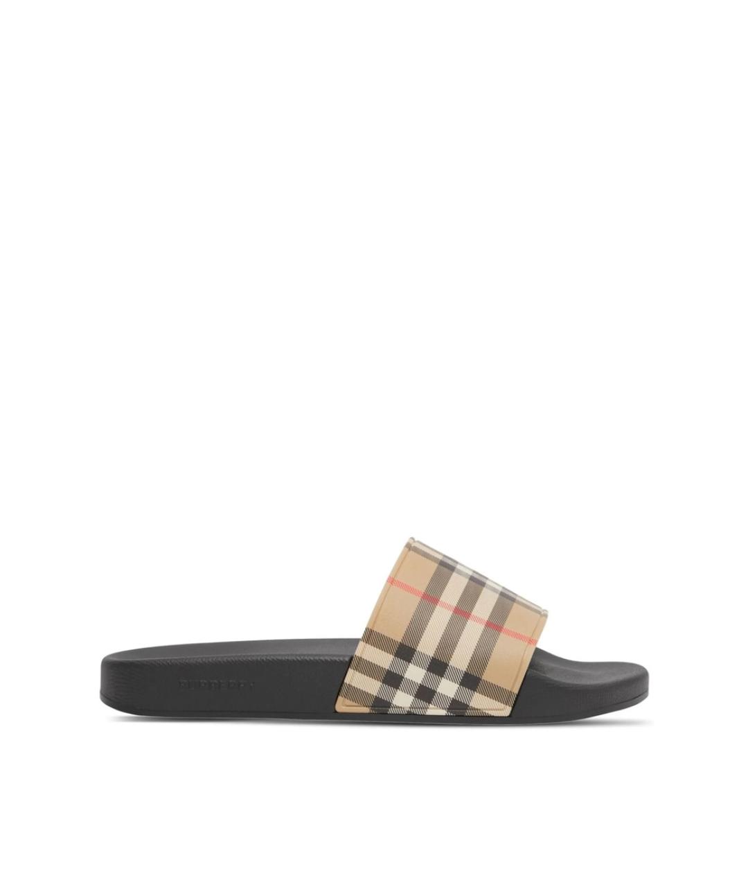 BURBERRY Мульти резиновые шлепанцы, фото 1