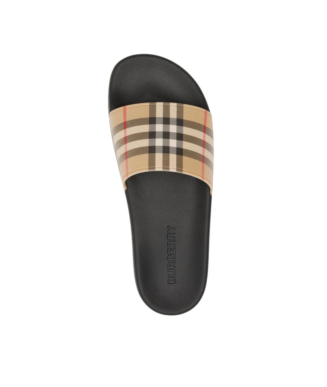 BURBERRY Мульти резиновые шлепанцы, фото 3