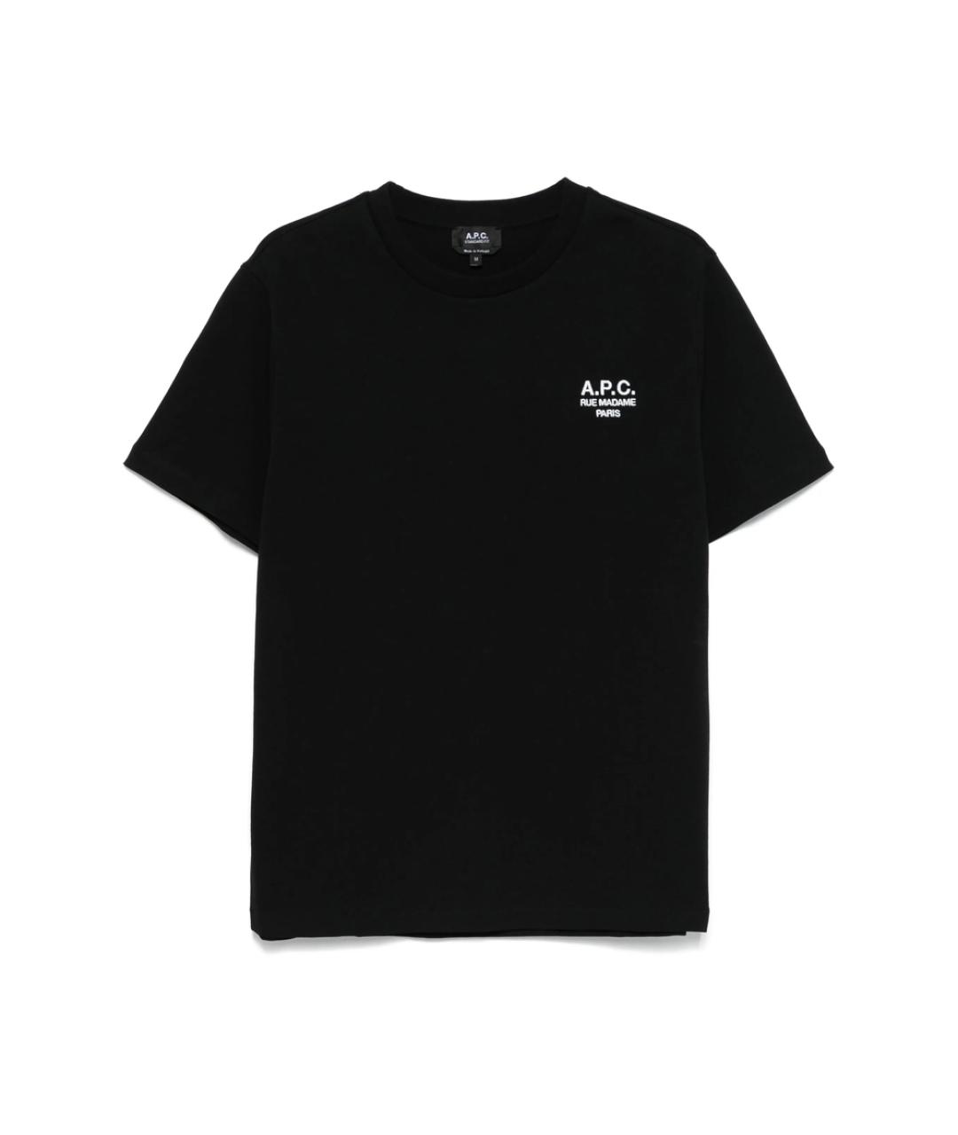 A.P.C. Черная хлопковая футболка, фото 1
