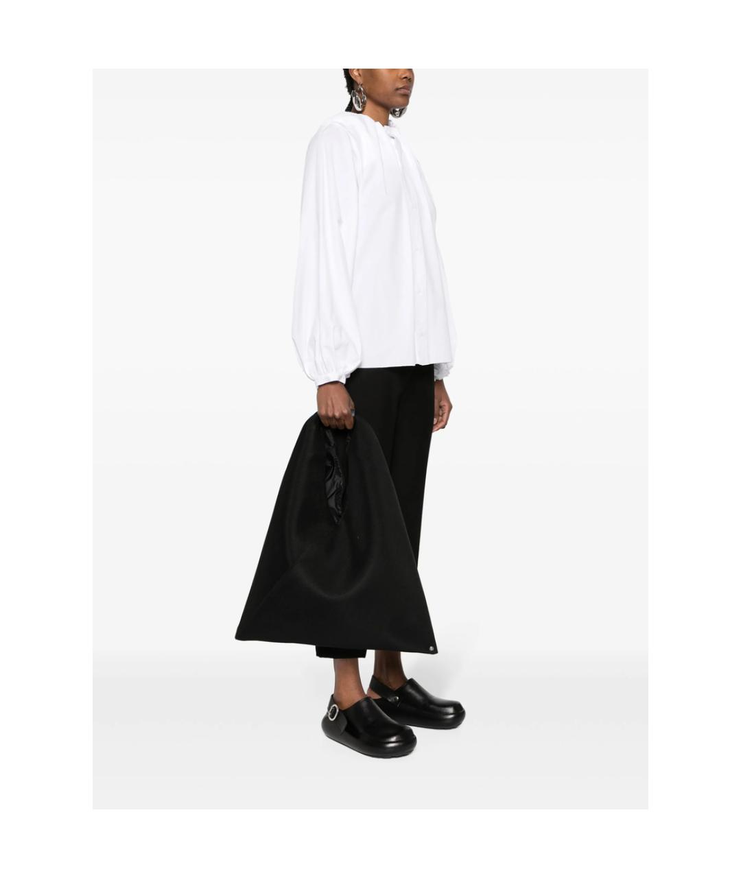 MM6 MAISON MARGIELA Черная тканевая сумка тоут, фото 2