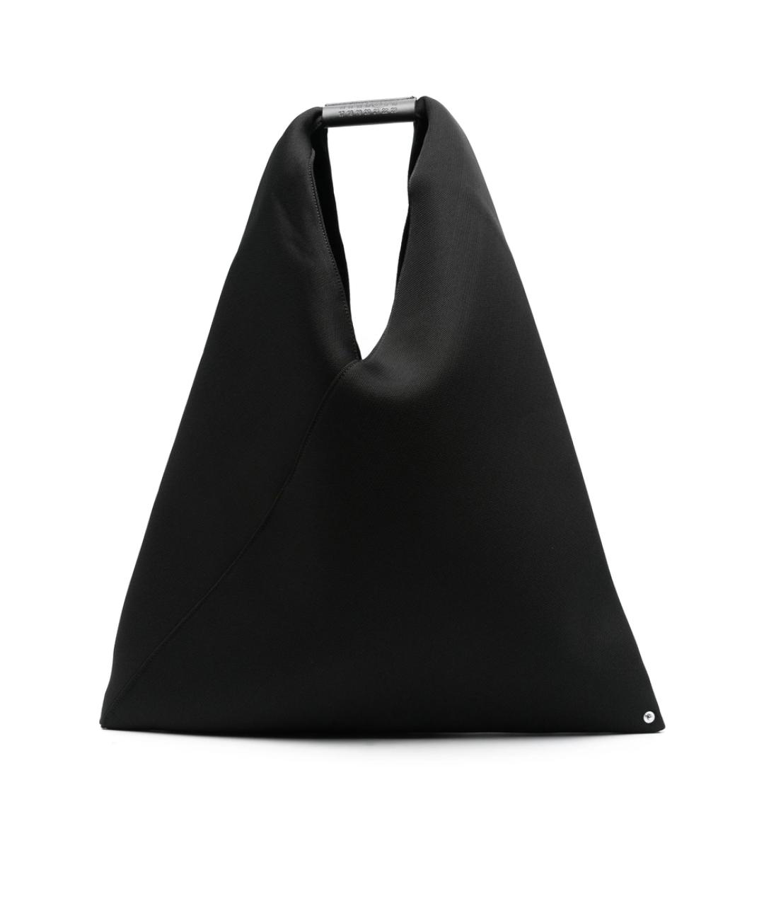 MM6 MAISON MARGIELA Черная тканевая сумка тоут, фото 1