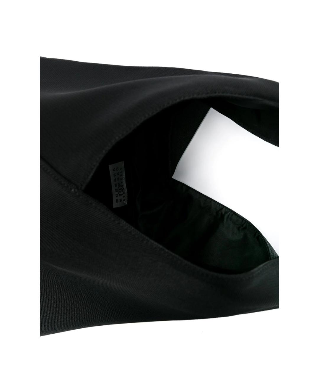 MM6 MAISON MARGIELA Черная тканевая сумка тоут, фото 3