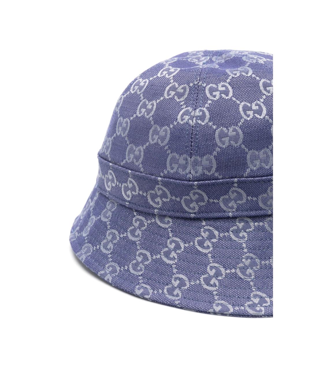 GUCCI Синяя хлопковая шляпа, фото 2