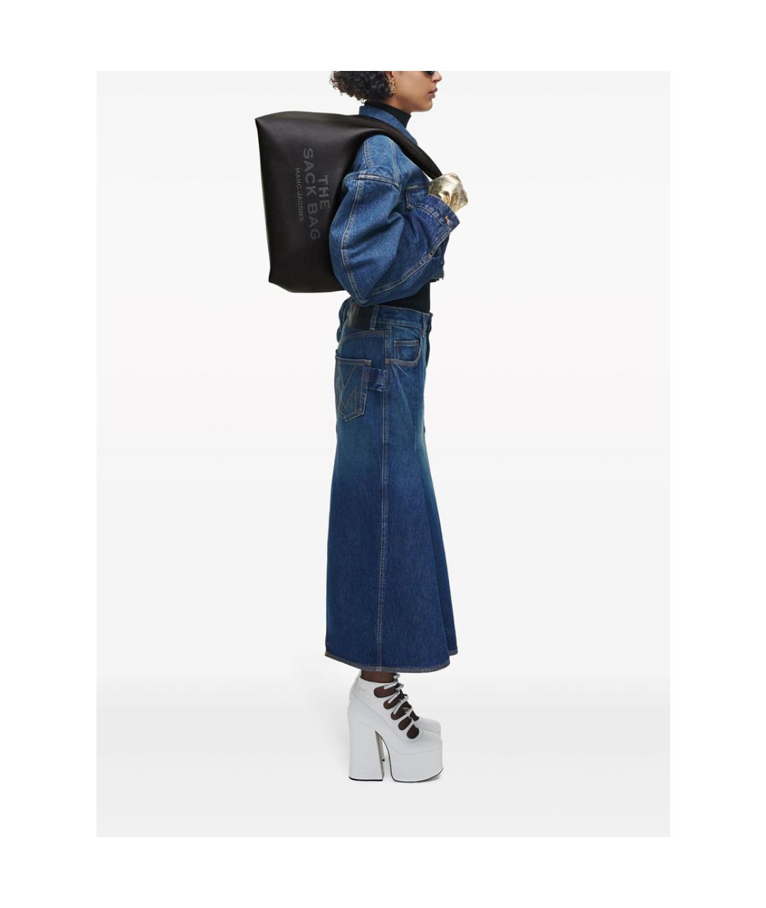 MARC JACOBS Черная кожаная сумка тоут, фото 3