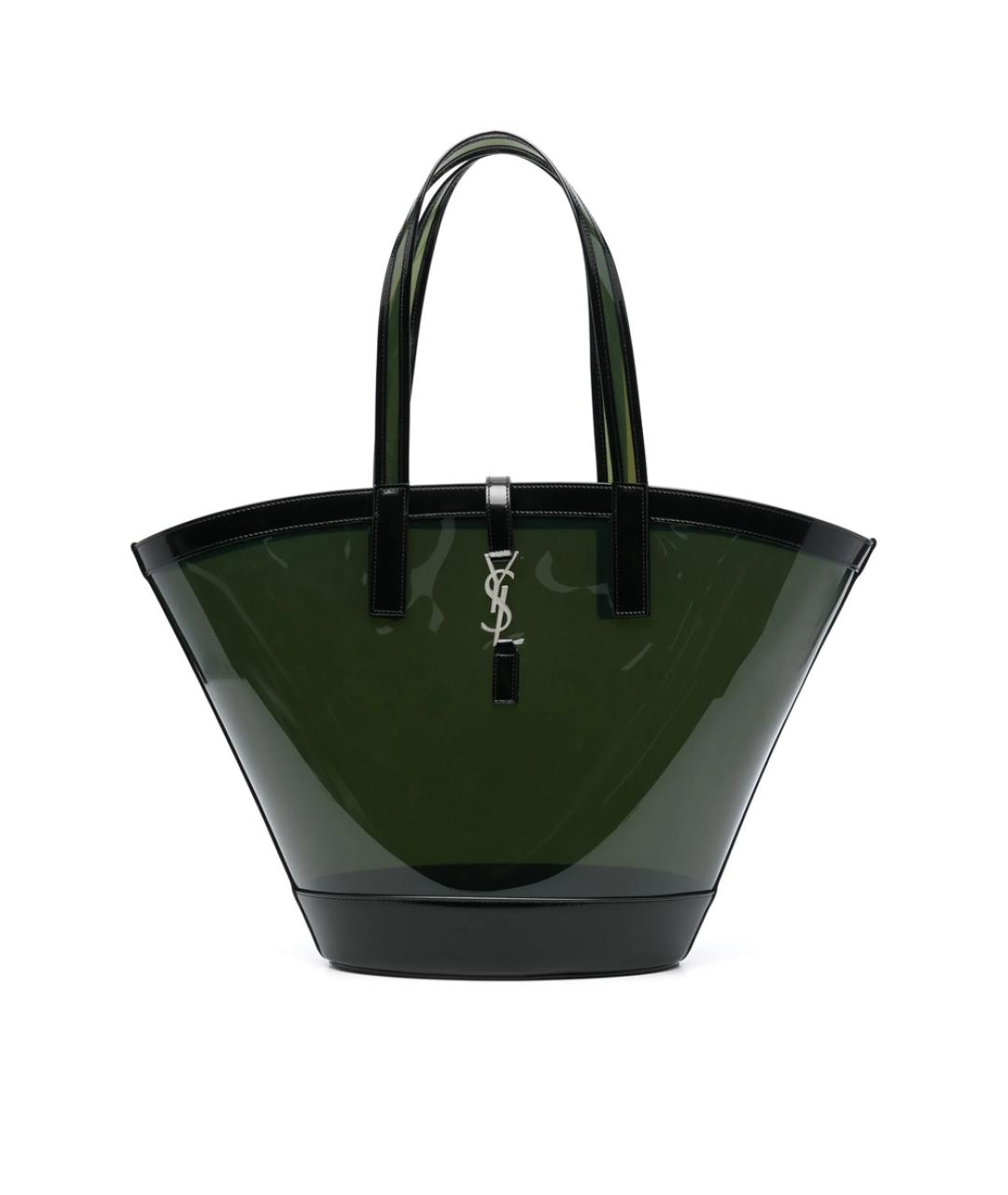 SAINT LAURENT Зеленая сумка тоут, фото 1