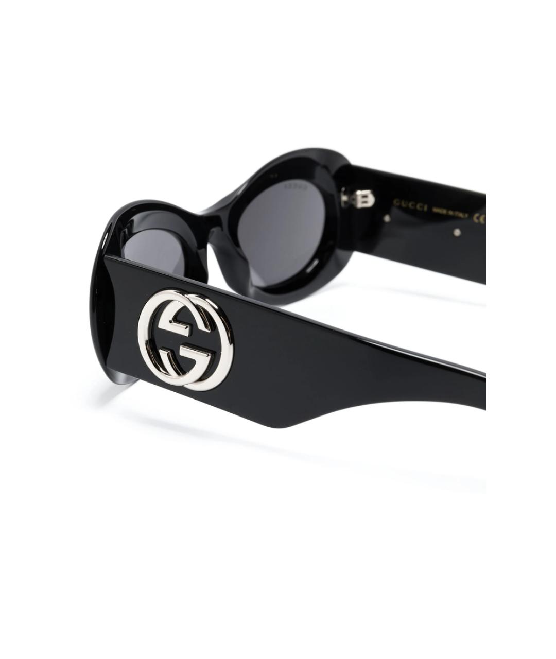 GUCCI Черные пластиковые солнцезащитные очки, фото 3