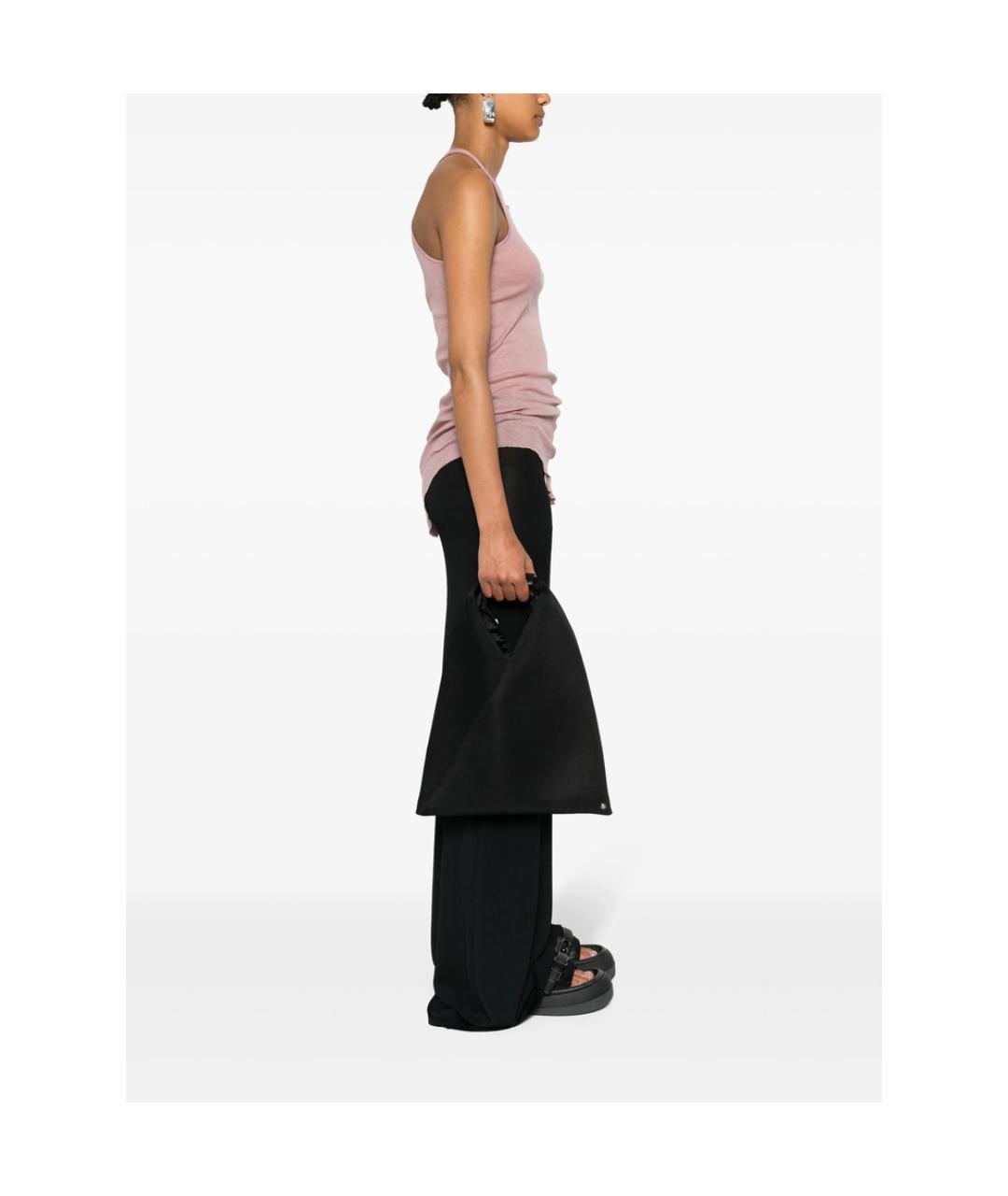 MM6 MAISON MARGIELA Черная тканевая сумка тоут, фото 4