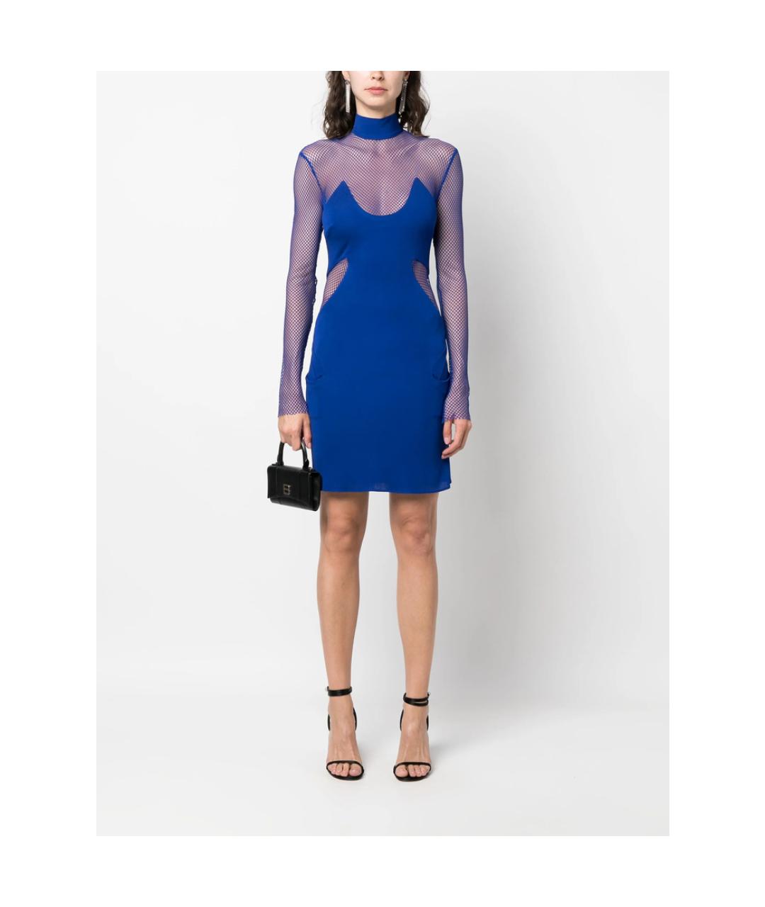 TOM FORD Синее полиамидовое коктейльное платье, фото 3