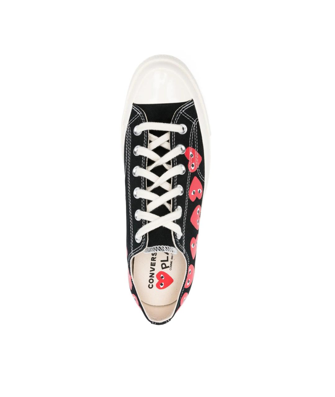 CONVERSE Черные резиновые низкие кроссовки / кеды, фото 2