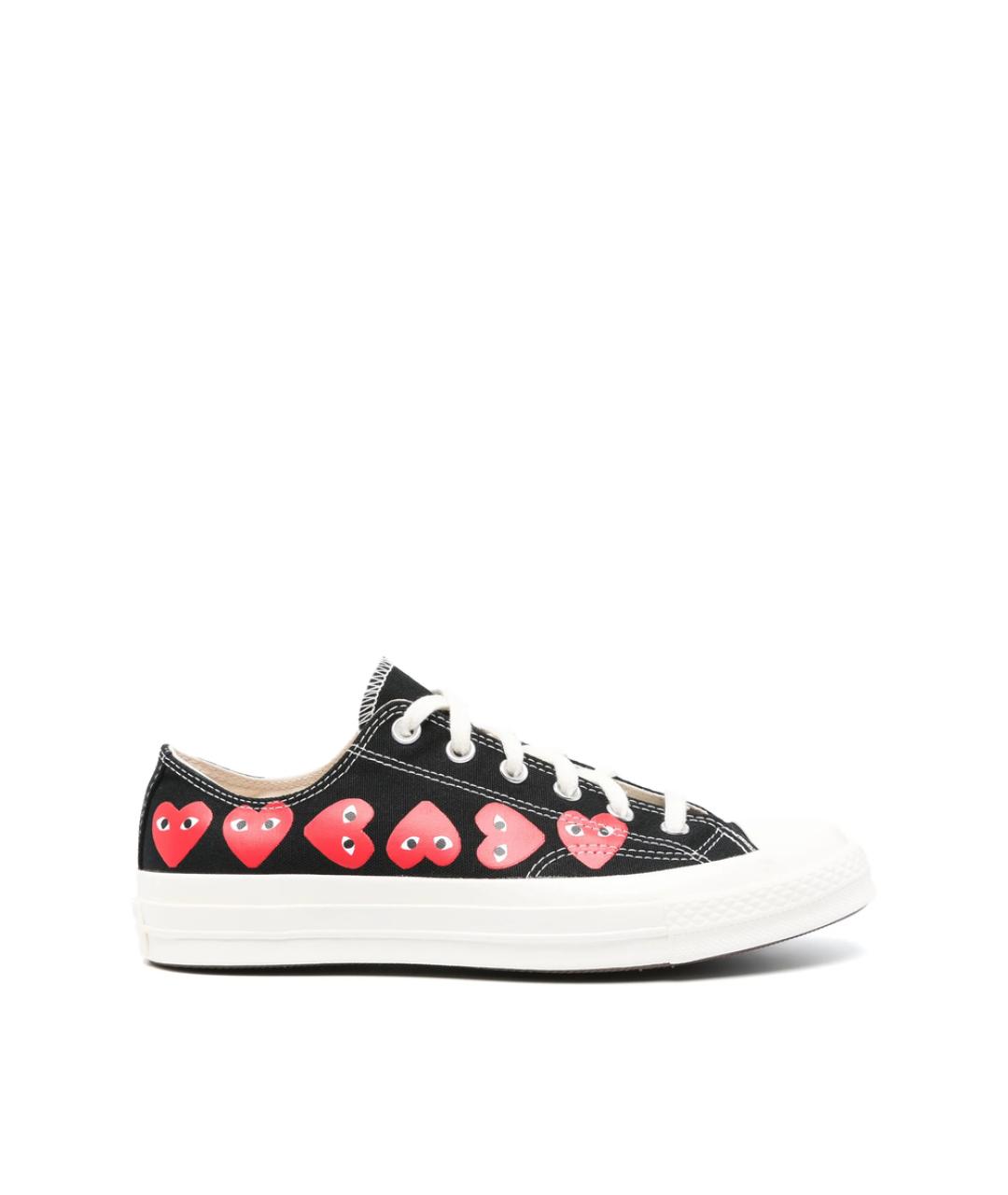 CONVERSE Черные резиновые низкие кроссовки / кеды, фото 1