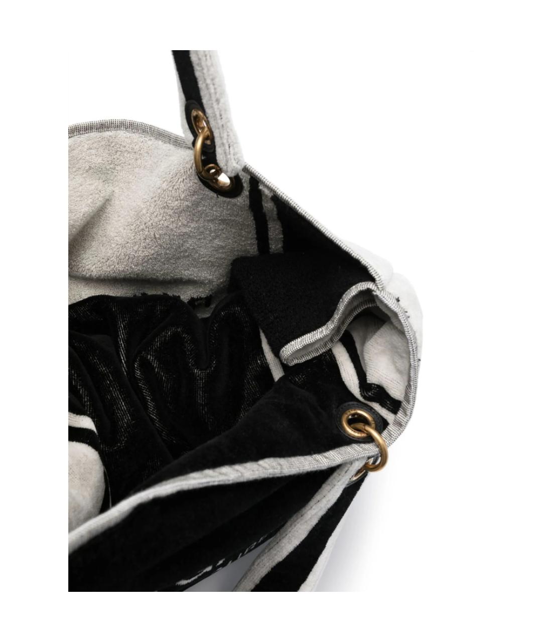SAINT LAURENT Черная тканевая пляжная сумка, фото 5