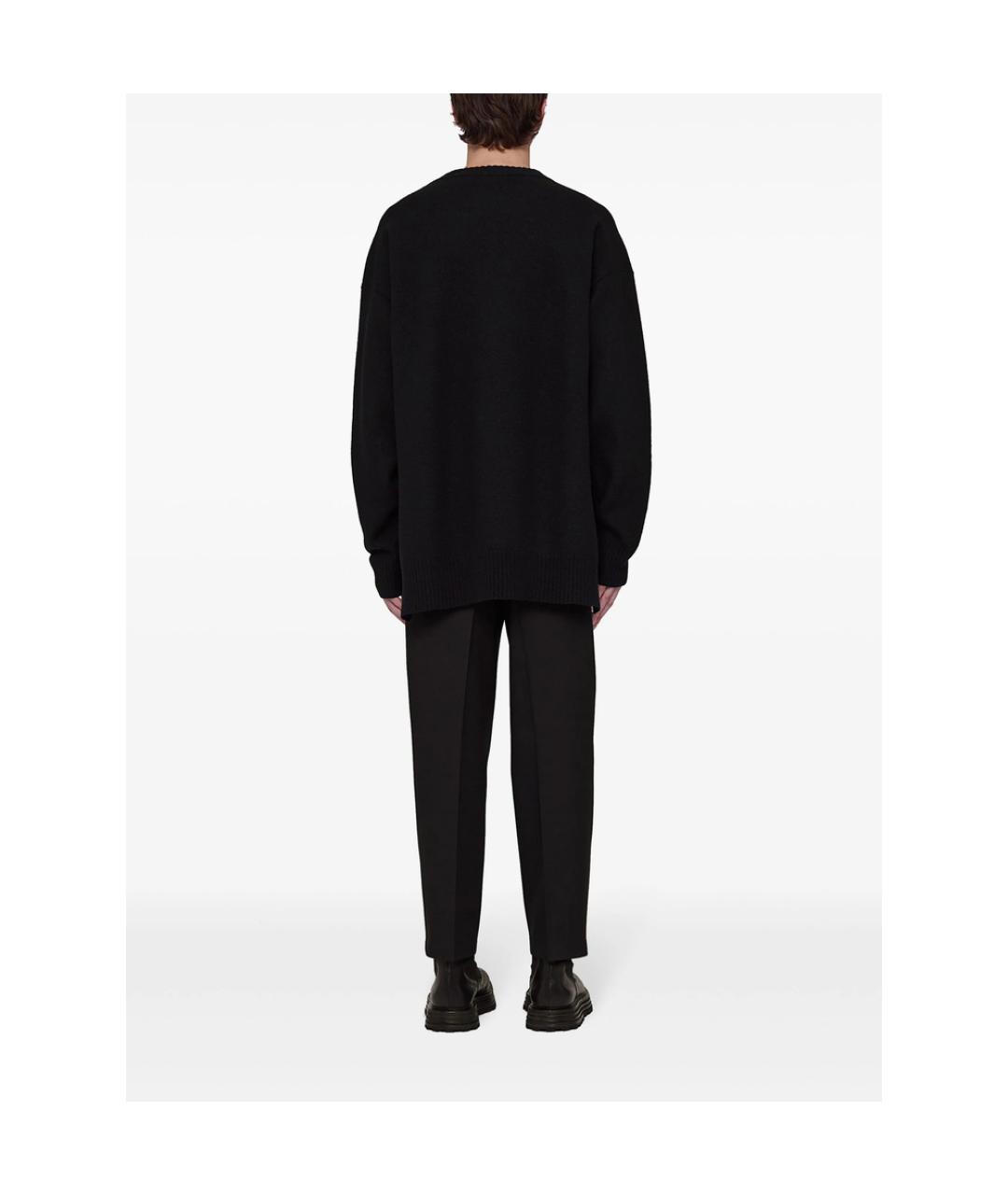 JIL SANDER Черные хлопковые повседневные брюки, фото 5