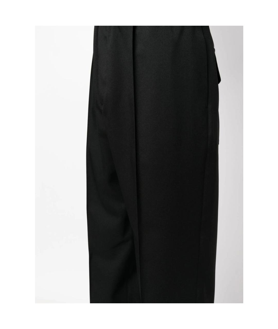 JIL SANDER Черные хлопковые повседневные брюки, фото 2