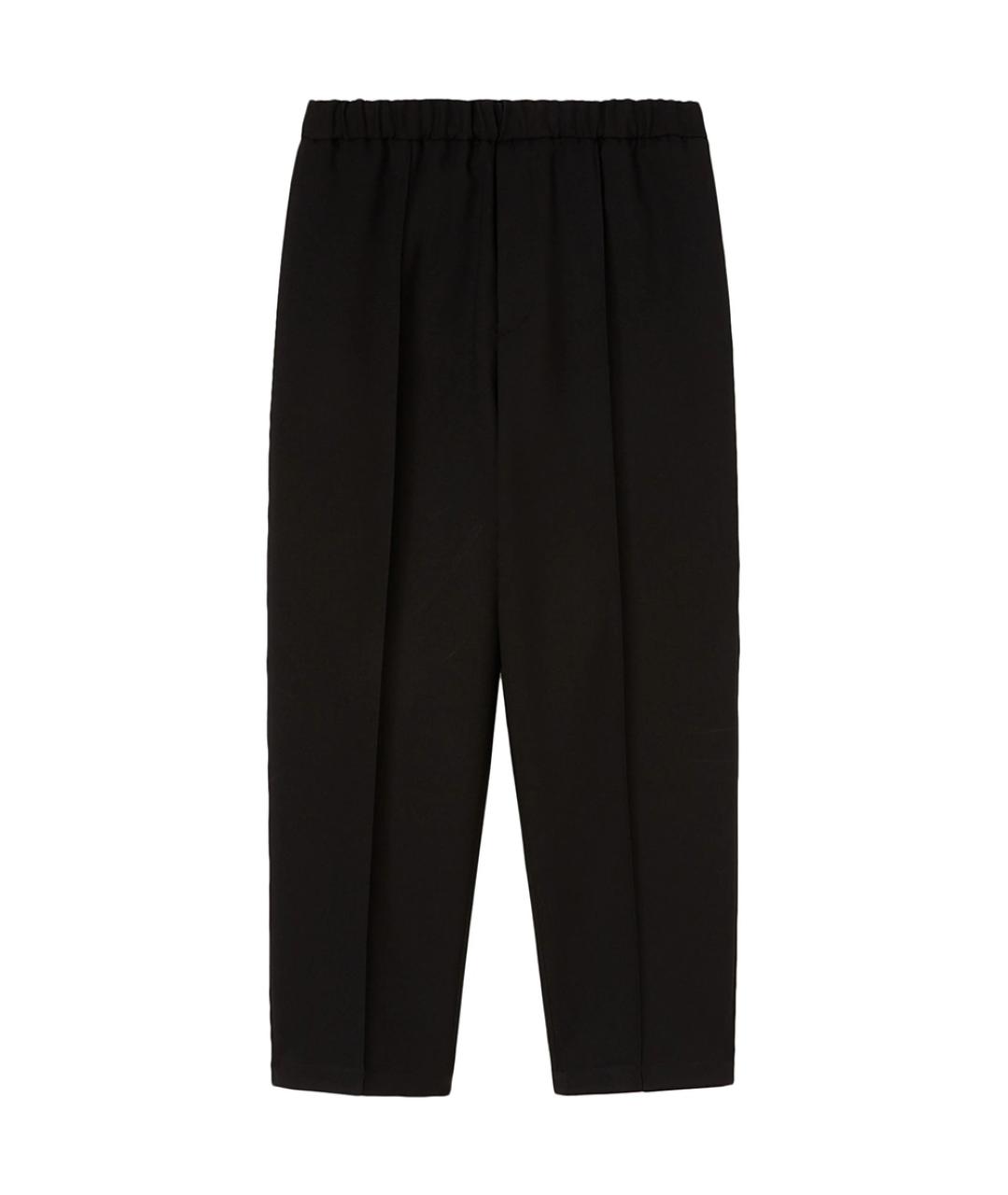 JIL SANDER Черные хлопковые повседневные брюки, фото 1