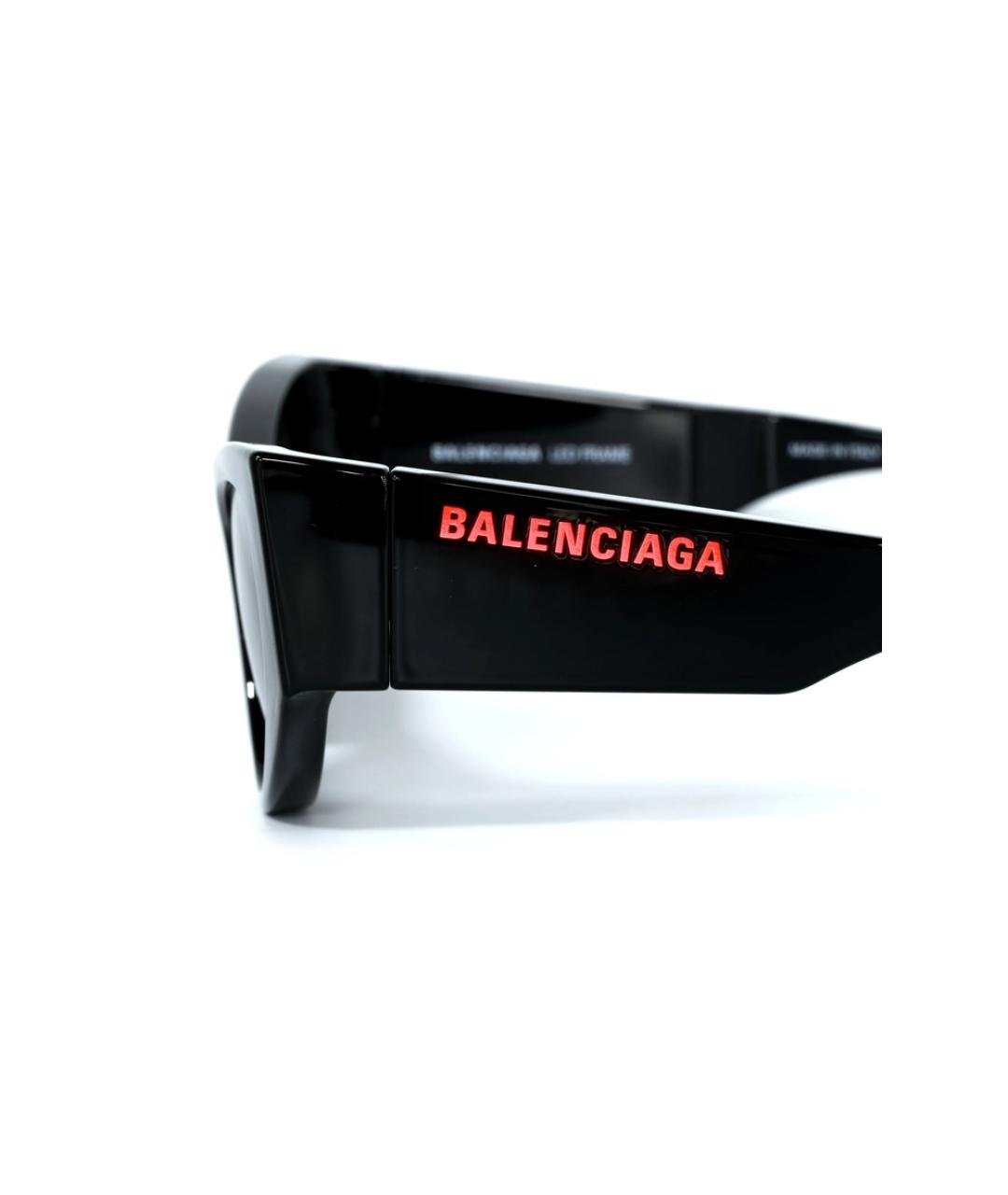 BALENCIAGA Черные пластиковые солнцезащитные очки, фото 3