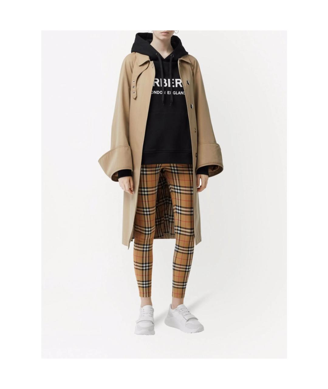 BURBERRY Мульти полиэстеровые леггинсы и велосипедки, фото 3