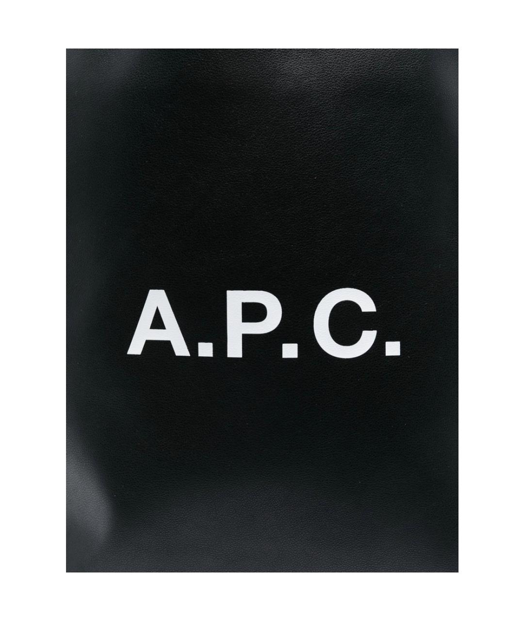A.P.C. Черная сумка тоут, фото 3