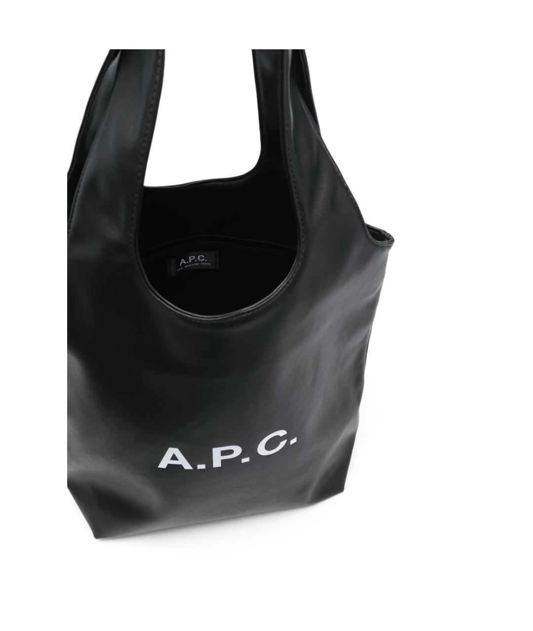 A.P.C. Черная сумка тоут, фото 2