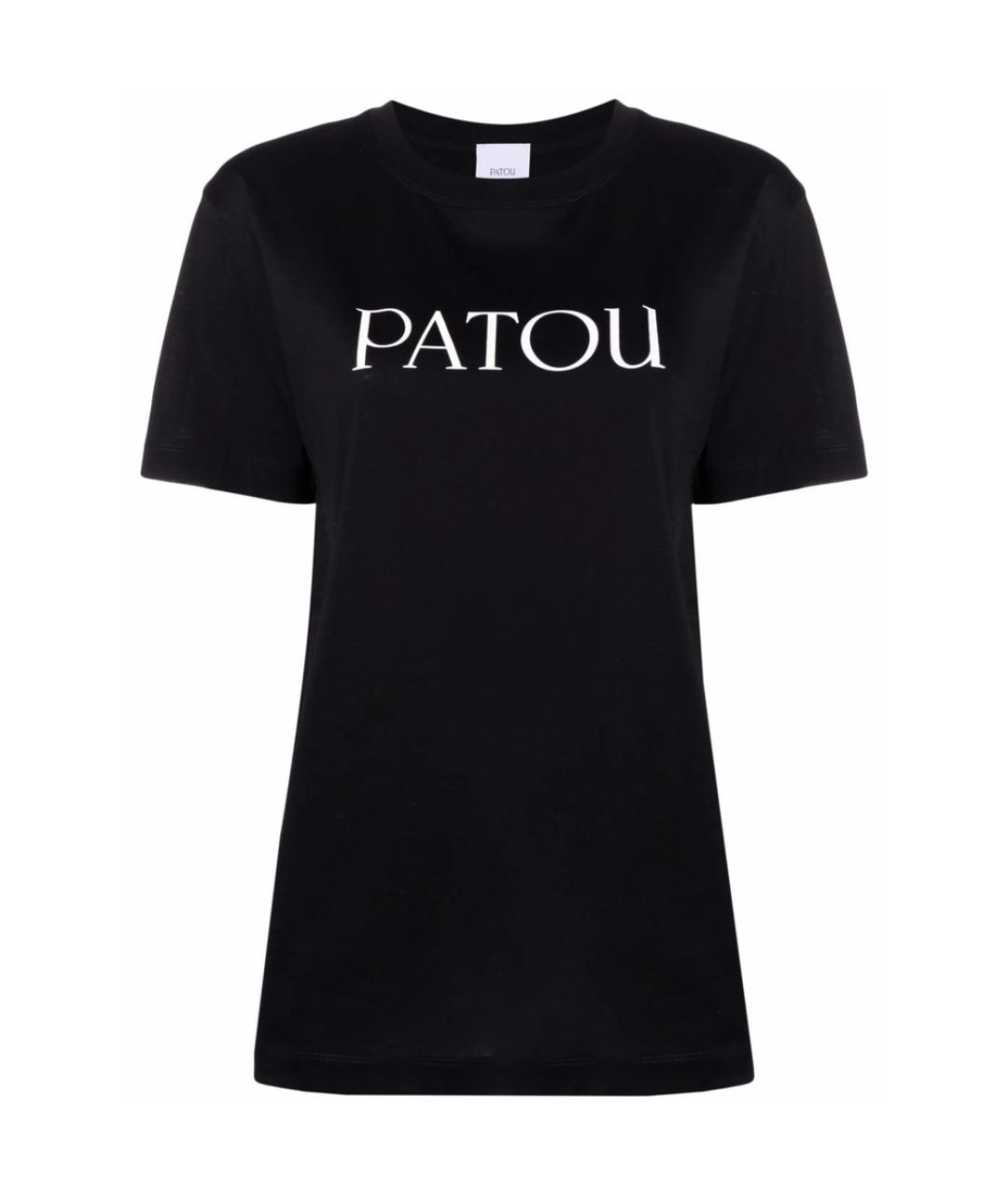 PATOU Черная хлопковая футболка, фото 1