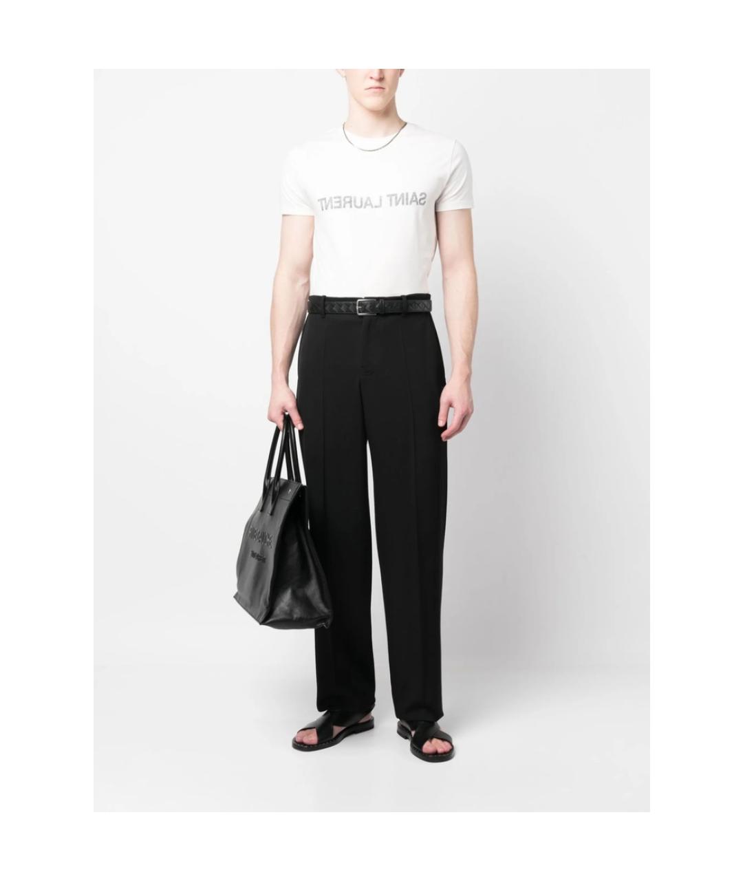 SAINT LAURENT Белая хлопковая футболка, фото 5