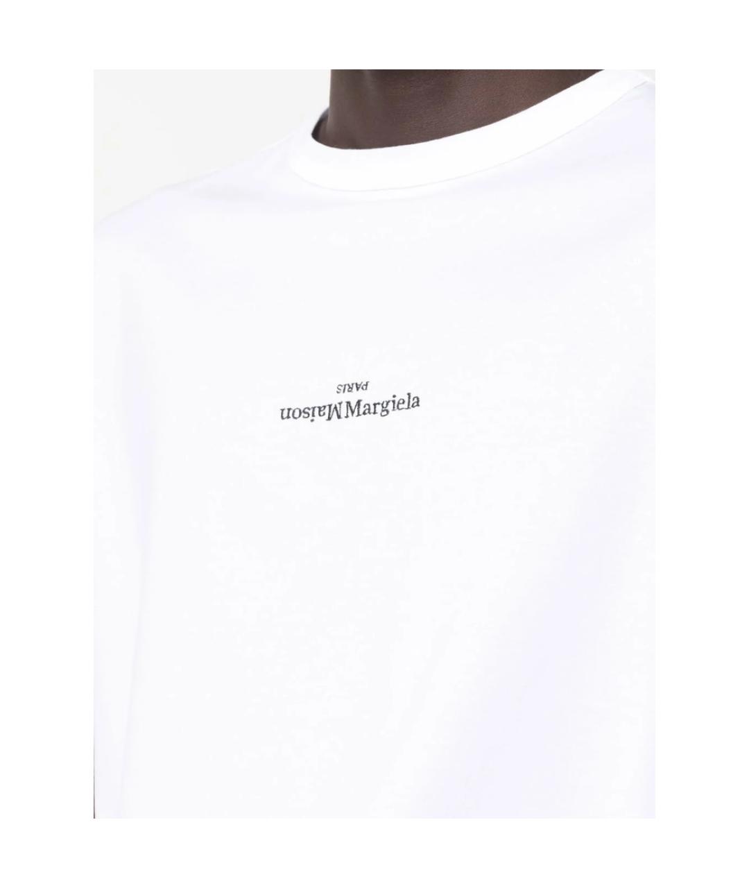 MAISON MARGIELA Белая хлопковая футболка, фото 4