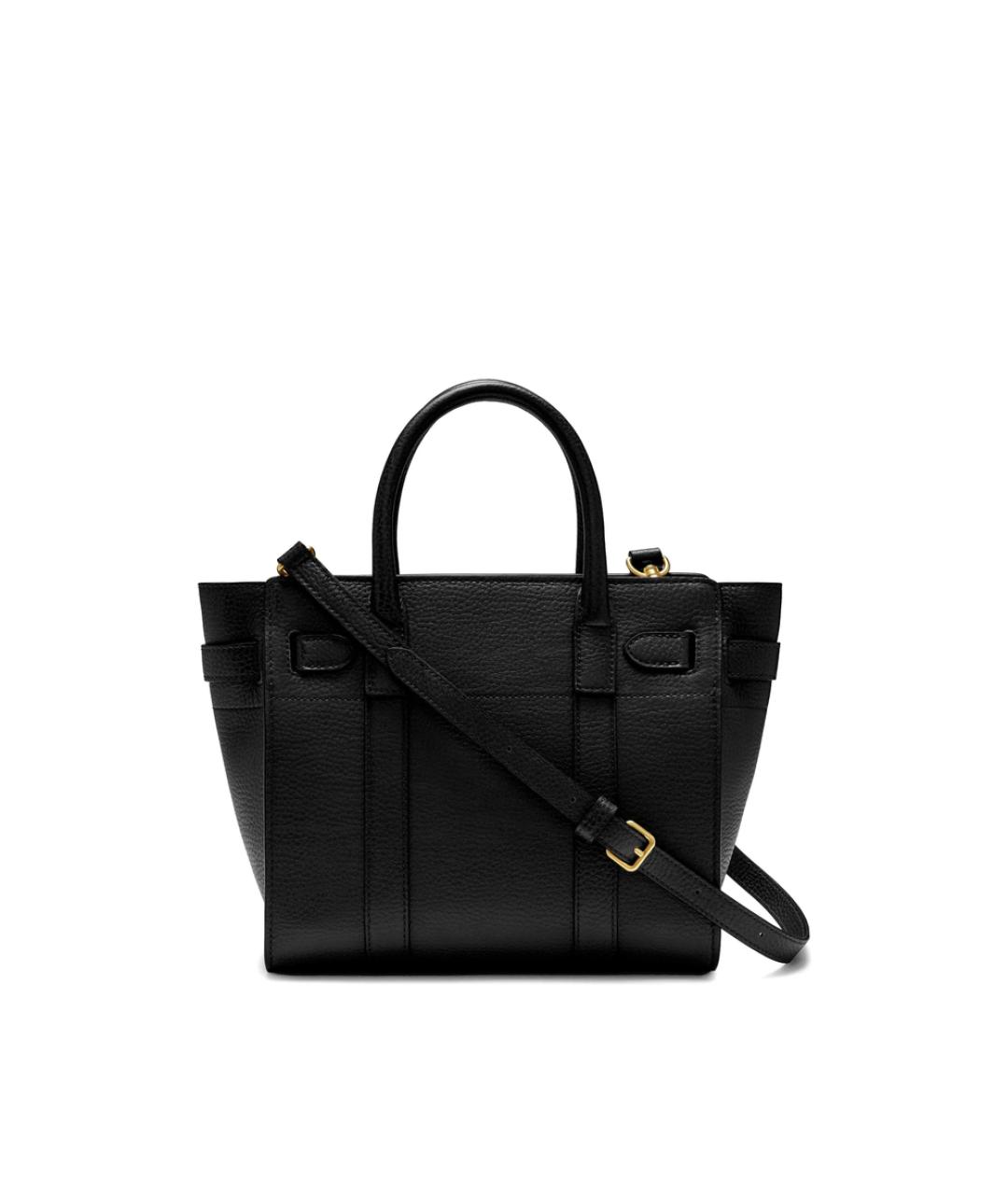 MULBERRY Черная кожаная сумка тоут, фото 4