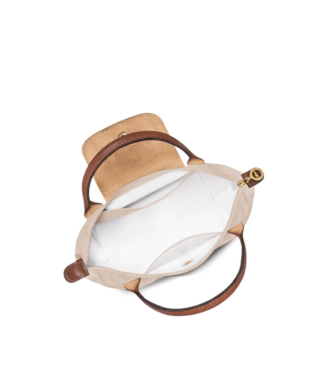 LONGCHAMP Бежевая тканевая сумка тоут, фото 3