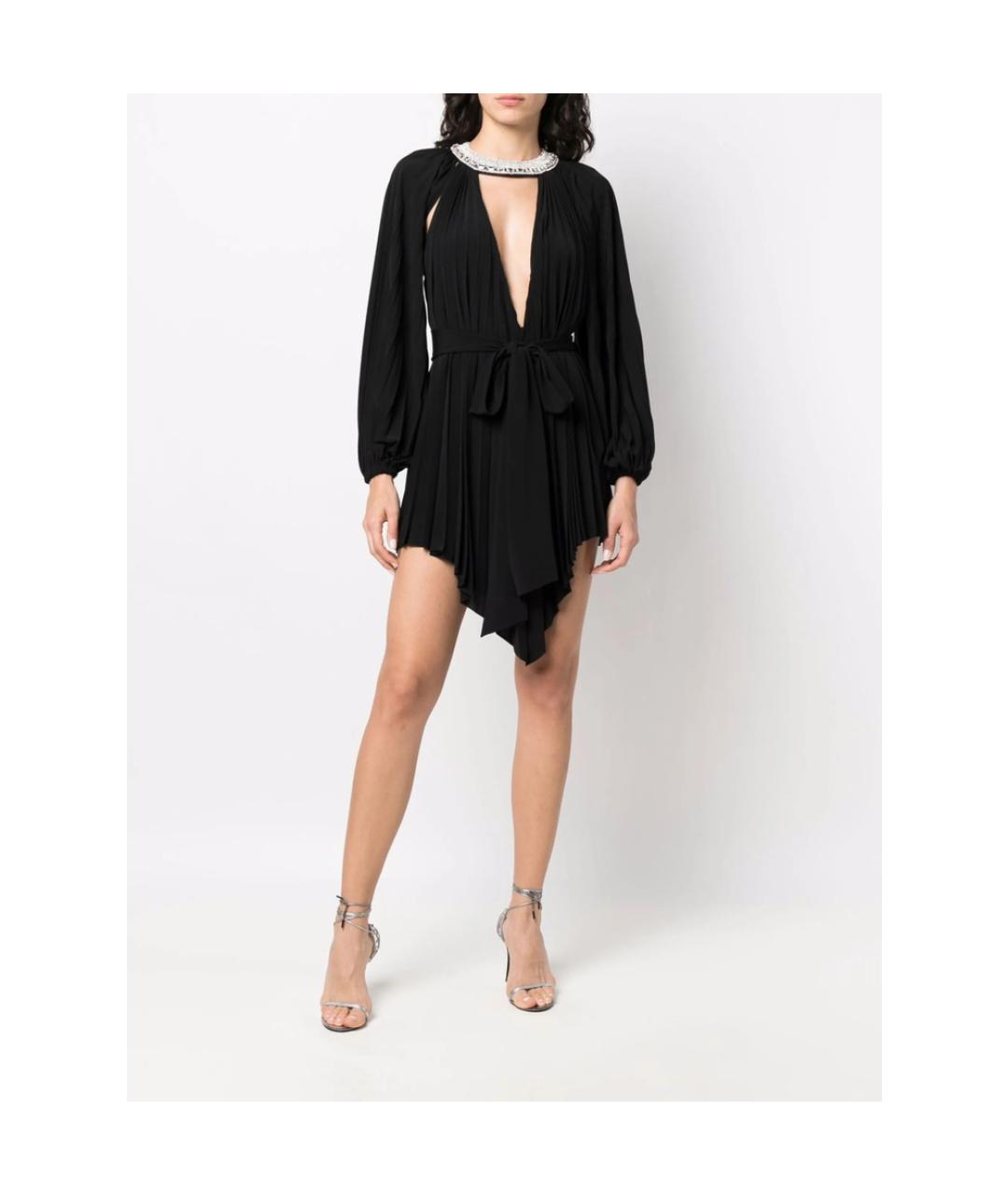 ALEXANDRE VAUTHIER Черное полиэстеровое коктейльное платье, фото 5