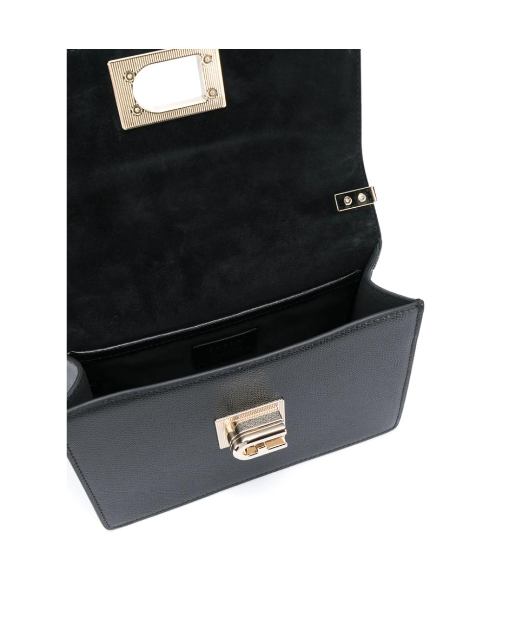 FURLA Черная кожаная сумка через плечо, фото 2
