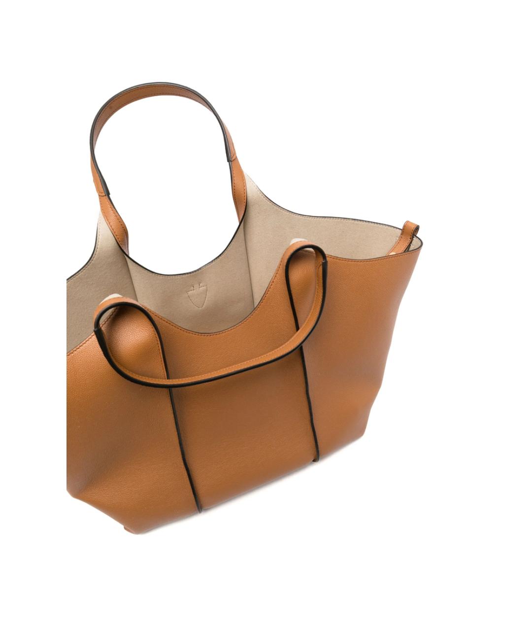 TOD'S Коричневая кожаная сумка тоут, фото 5