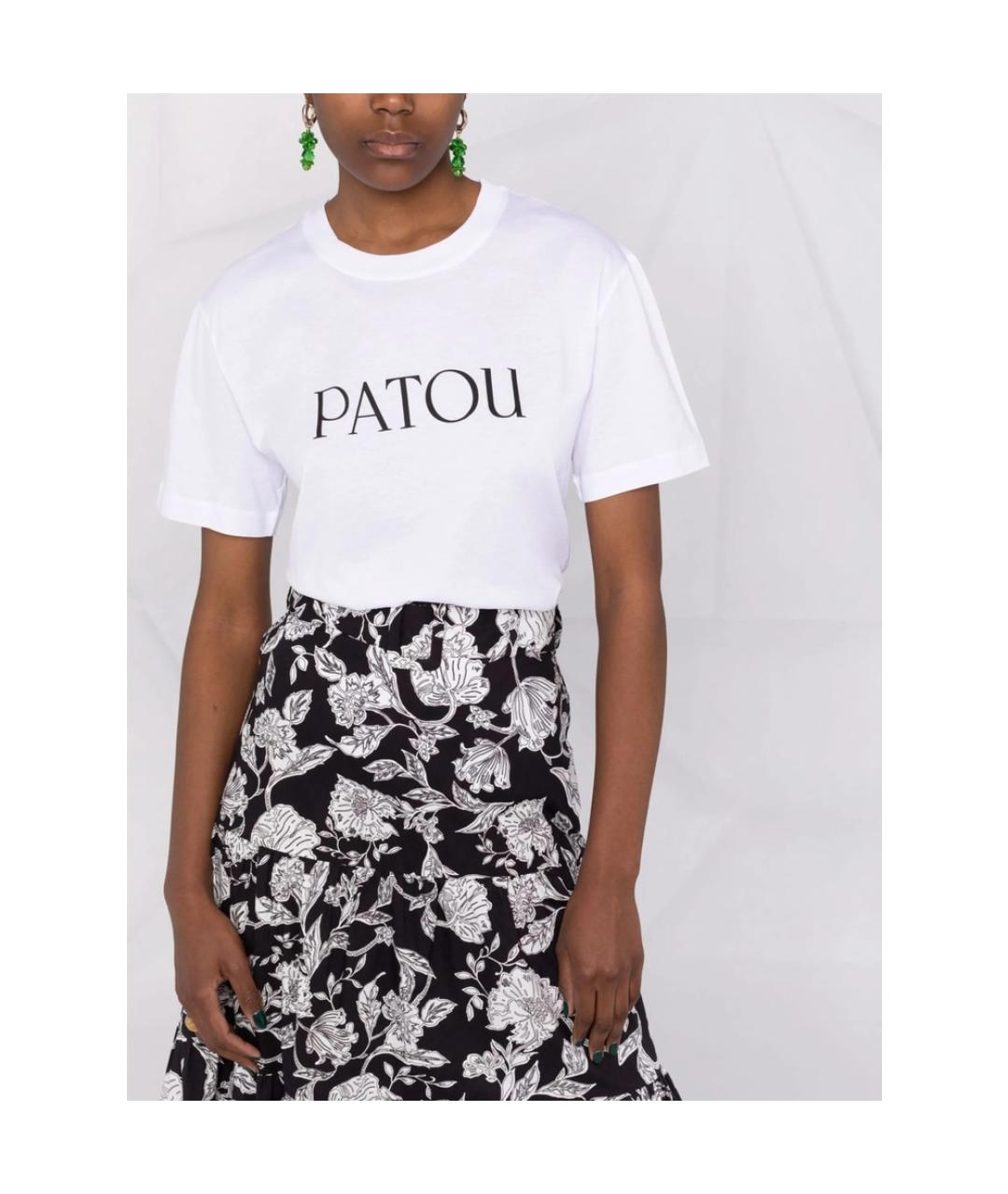 PATOU Белая хлопковая футболка, фото 2