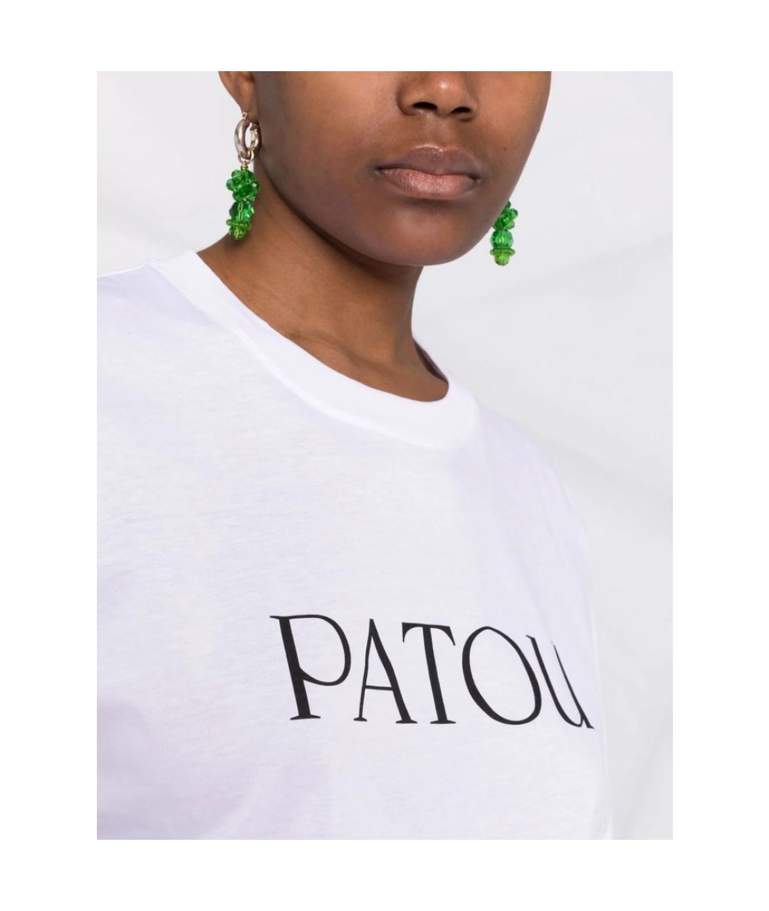 PATOU Белая хлопковая футболка, фото 4