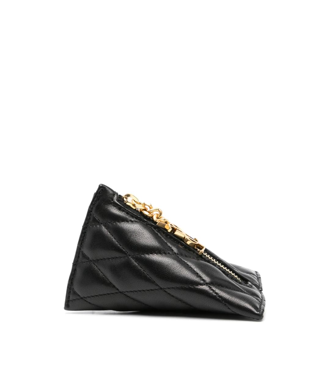 SAINT LAURENT Черный кожаный кошелек, фото 1