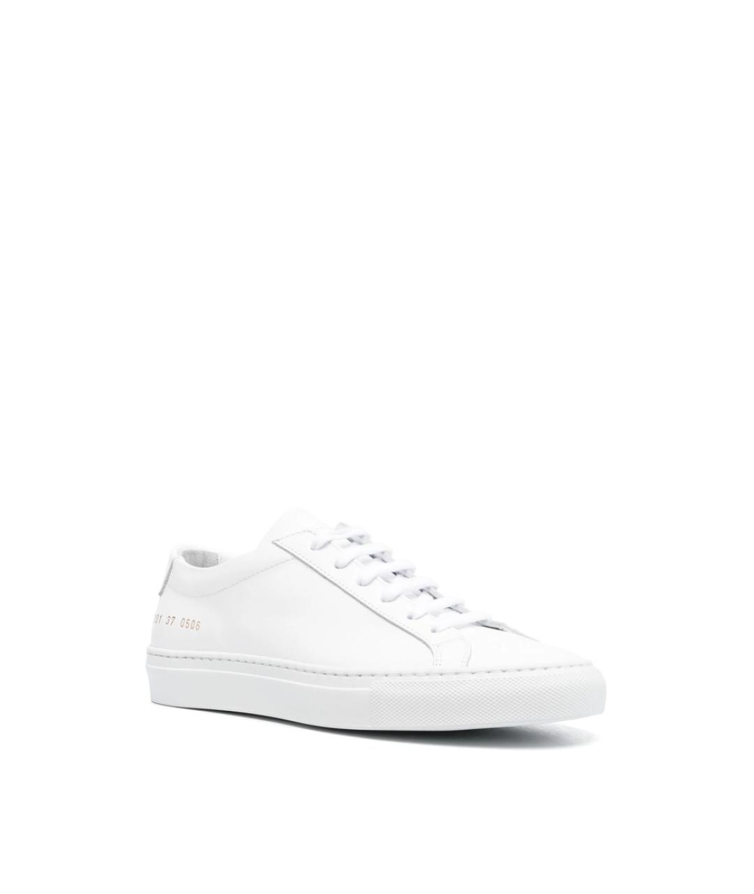 COMMON PROJECTS Белые кожаные низкие кроссовки / кеды, фото 3