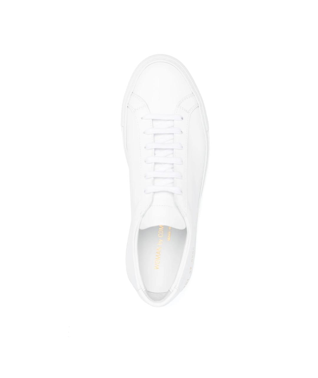 COMMON PROJECTS Белые кожаные низкие кроссовки / кеды, фото 2