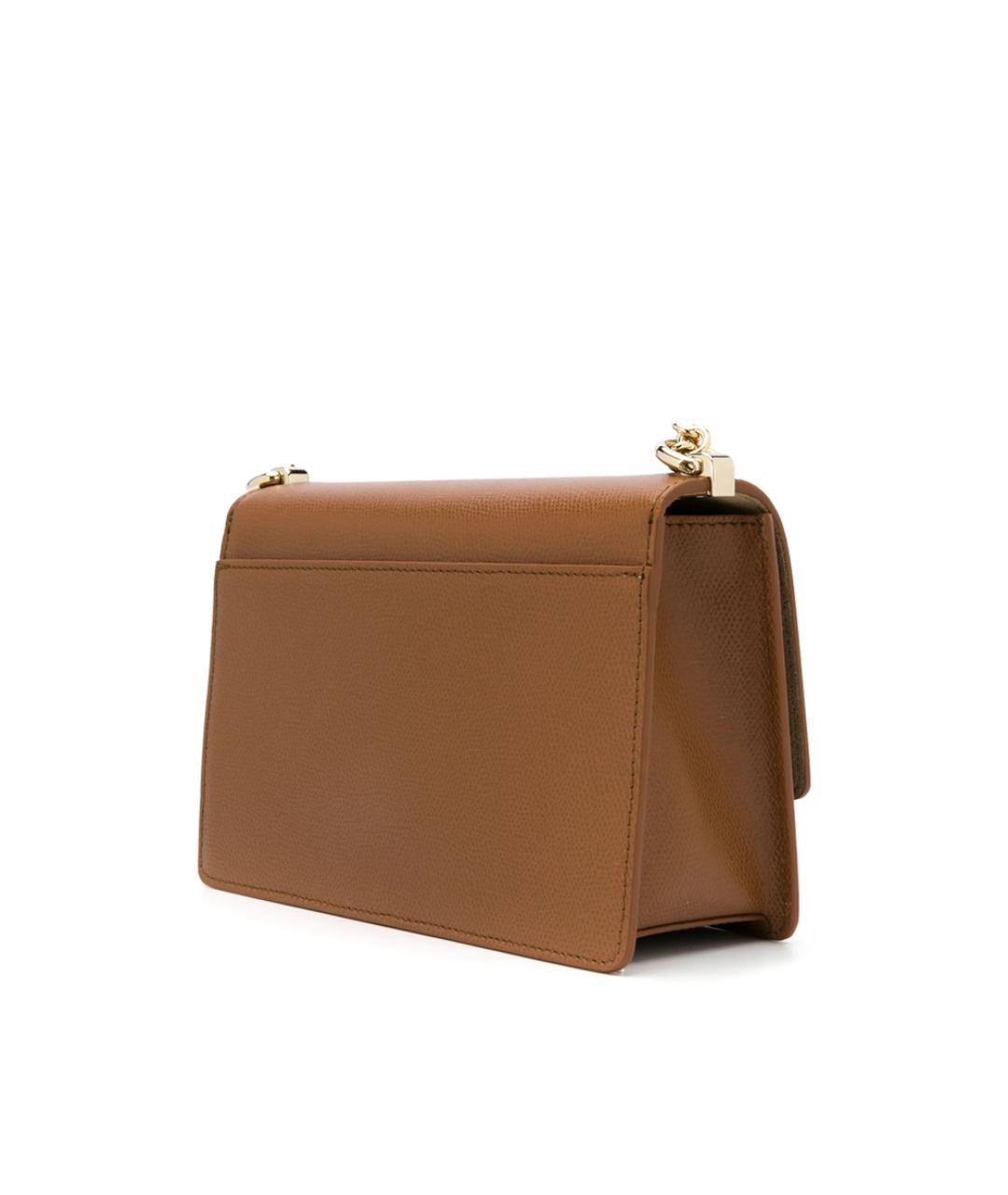 FURLA Коричневая кожаная сумка через плечо, фото 4