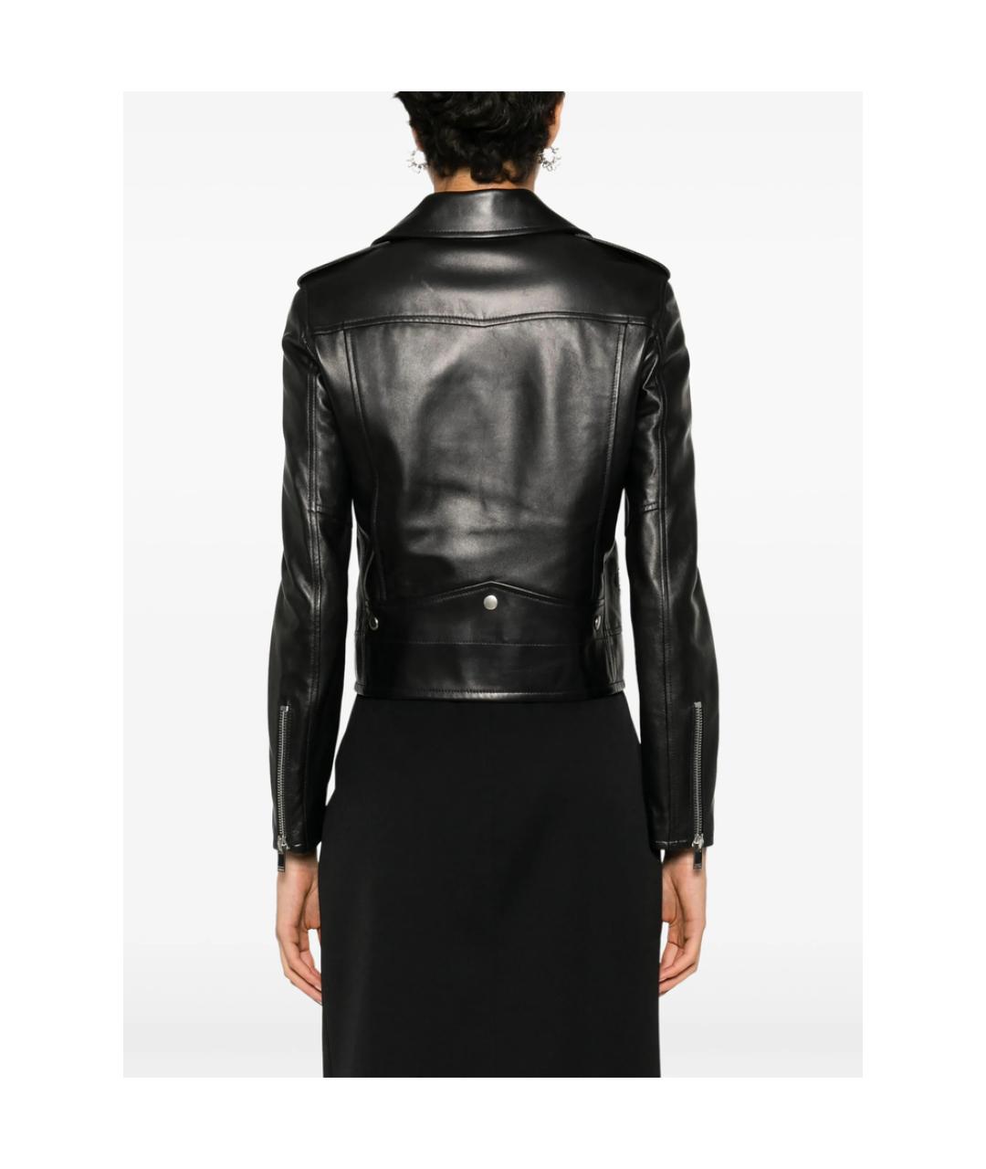 SAINT LAURENT Черная кожаная куртка, фото 3