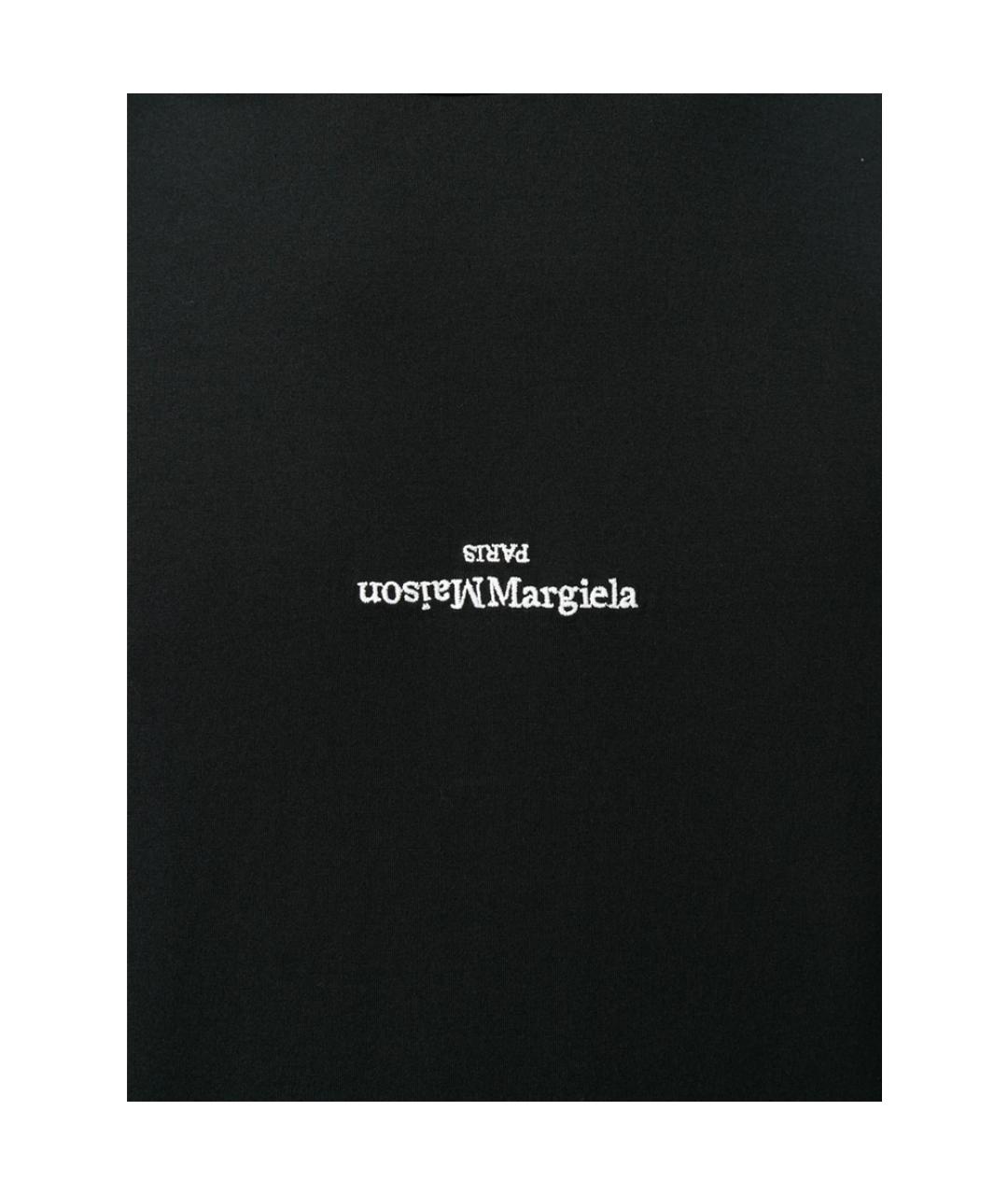 MAISON MARGIELA Черная хлопковая футболка, фото 5
