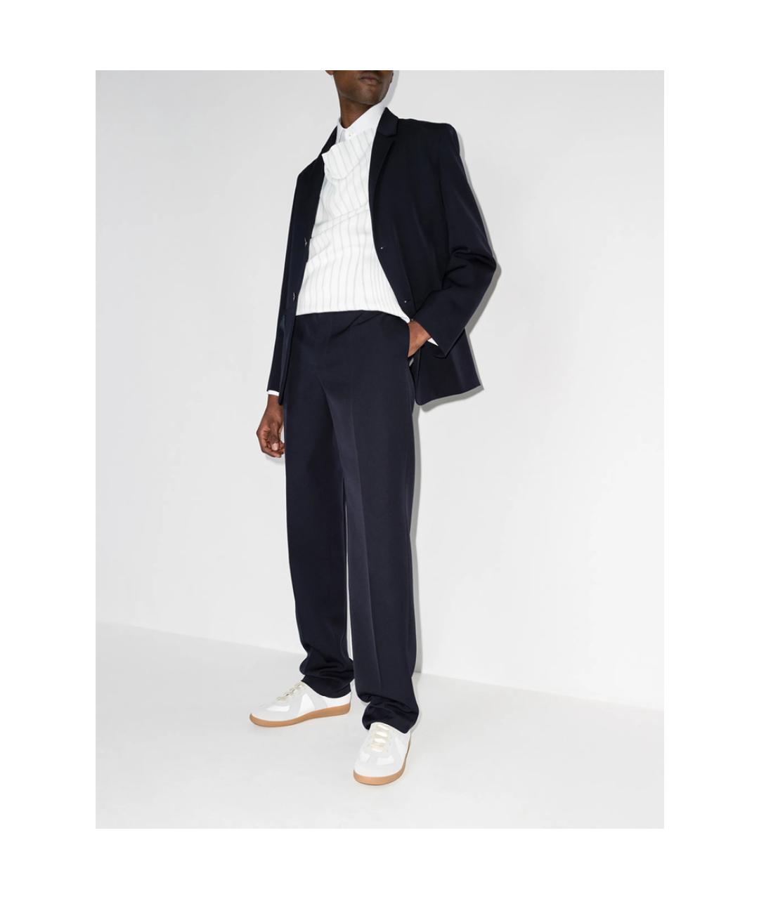 MAISON MARGIELA Белые кожаные низкие кроссовки / кеды, фото 3