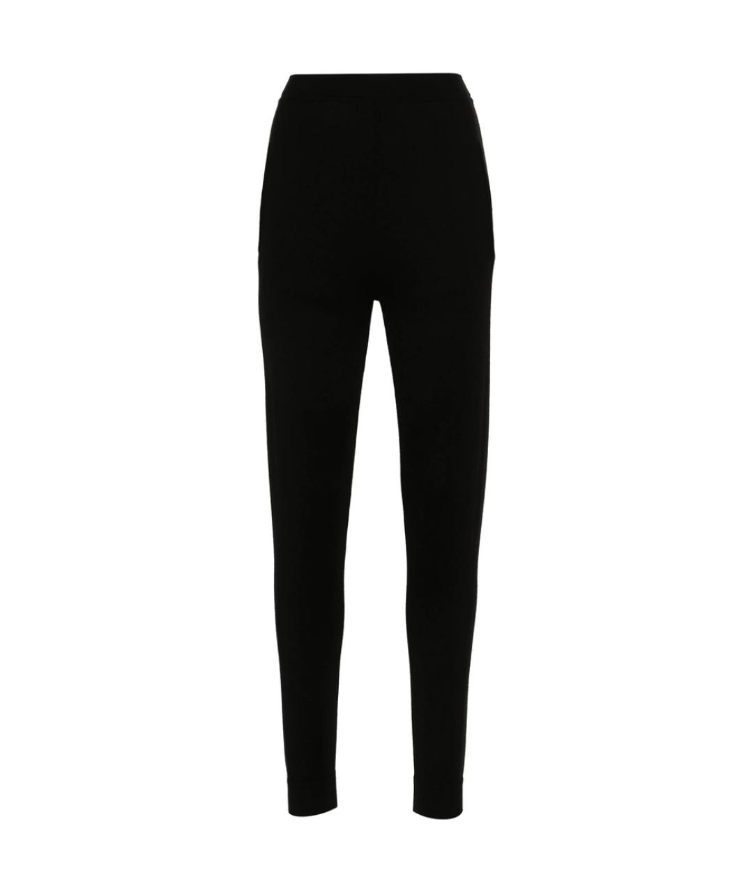 SAINT LAURENT Черные шерстяные брюки узкие, фото 1