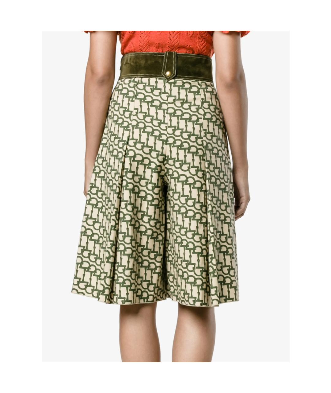 GUCCI Зеленые полиэстеровые шорты, фото 4