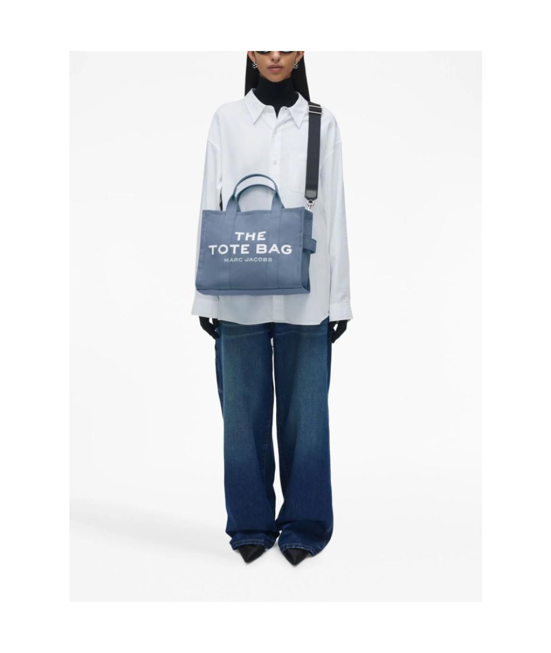 MARC JACOBS Синяя тканевая сумка тоут, фото 5