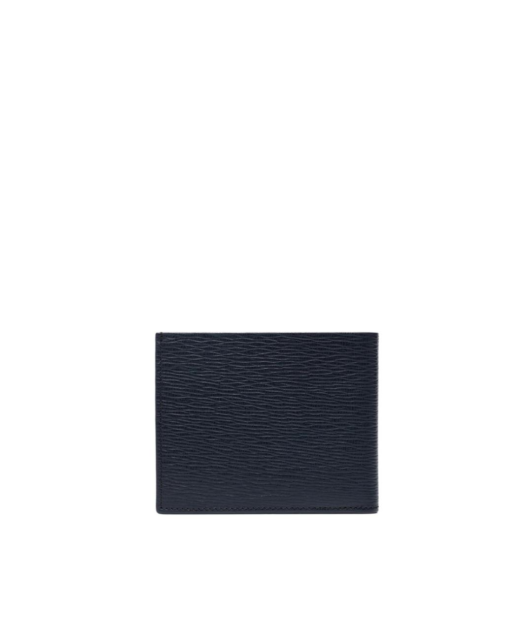 FERRAGAMO Темно-синий кожаный кошелек, фото 2