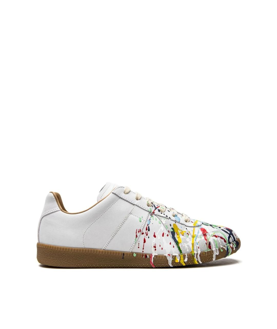 MAISON MARGIELA Белые кожаные низкие кроссовки / кеды, фото 1